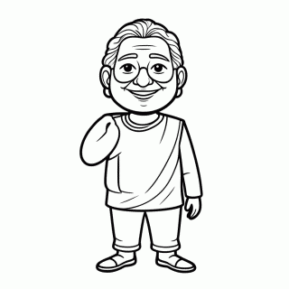 Mahatma Gandhi — Resistência Pacífica para colorir