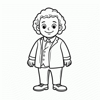 Isaac Newton — Leis da Gravidade para colorir