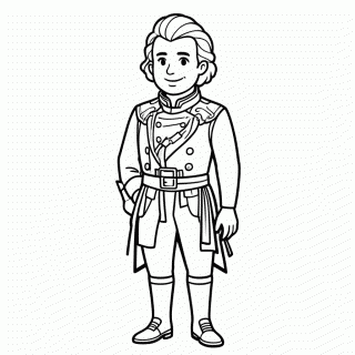 Napoleão Bonaparte — Imperador da França para colorir