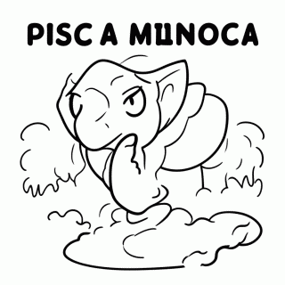 Pescaria — Isca Minhoca para colorir