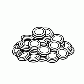 Moedas de Ouro para colorir