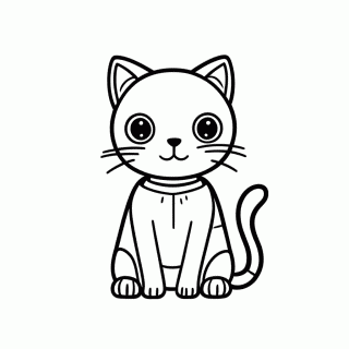 Gato Robô Espacial para colorir