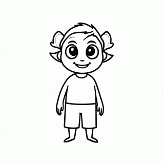 Menino Monstro Marinho — Pixar — Filmes Modernos para Colorir