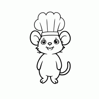Ratinho Remy para colorir