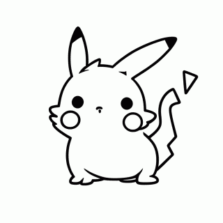 Pikachu Bebe Pichu — Pikachu para Colorir