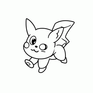 Pikachu Correndo para colorir