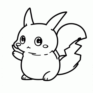Pikachu Detetive — Pikachu para Colorir