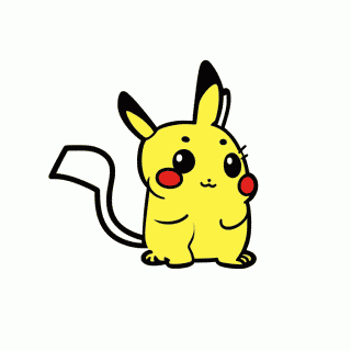 Pikachu Soltando Raio para colorir