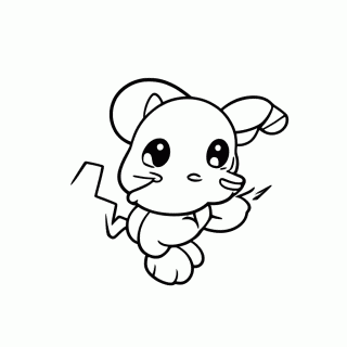 Team Rocket Pikachu para colorir
