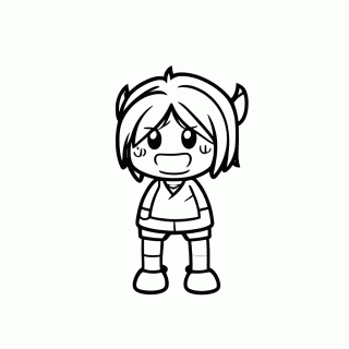 Leaf Pokegirl para colorir