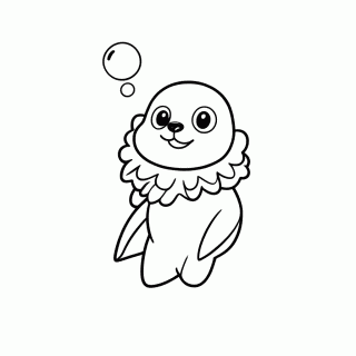 Popplio para colorir