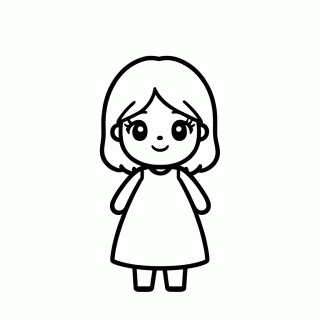 Lila Amiga para colorir