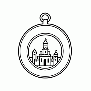 Locket Castelo para colorir