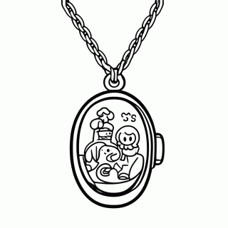 Luxe Locket Medalhao para colorir