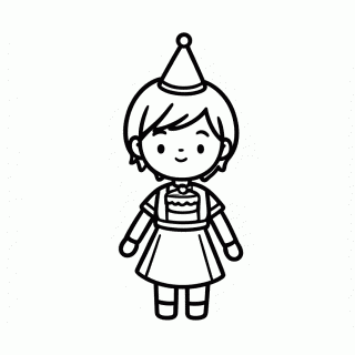 Polly Aniversario para colorir