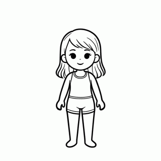 Polly Na Piscina para colorir