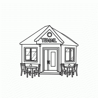 Restaurante Polly para colorir