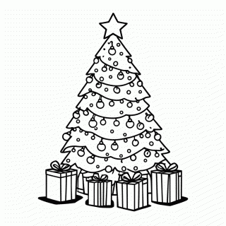 Arvore De Natal — Presépio e Natal para Colorir