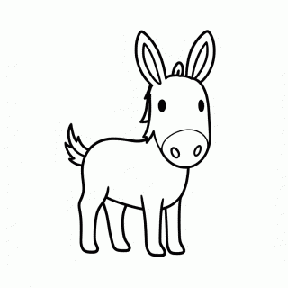 Burro Do Presepio para colorir