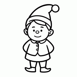Duende Natalino para colorir