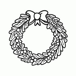 Guirlanda Com Laco para colorir