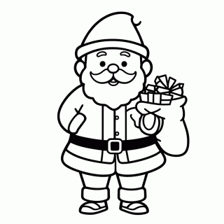 Papai Noel Classico para colorir