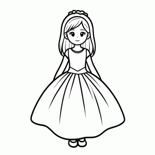 Cinderela Vestido Azul Cristal — Princesas Disney para Colorir