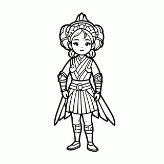 Mulan Guerreira China para colorir