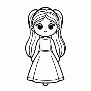 Rapunzel Cabelo Longo — Princesas Disney para Colorir