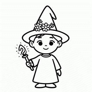 Bruxa Boa — Princesas para Colorir