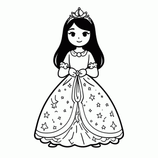 Princesa Da Noite para colorir