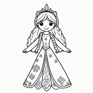 Princesa Do Gelo para colorir