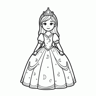 Princesa Prateada para colorir