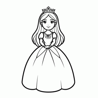 Princesa Rosa — Princesas para Colorir