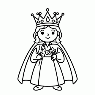 Rainha para colorir