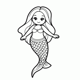 Sereia para colorir