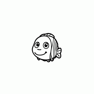 Nemo Peixe Palhaco Pequeno — Procurando Nemo para Colorir