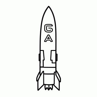 Foguete Saturn V para colorir