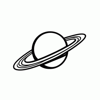 Saturno Aneis para colorir