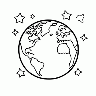 Terra Do Espaco para colorir