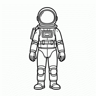 Traje Espacial para colorir