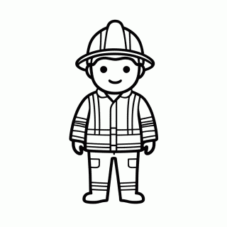 Bombeiro Capacete — Bombeiros para Colorir