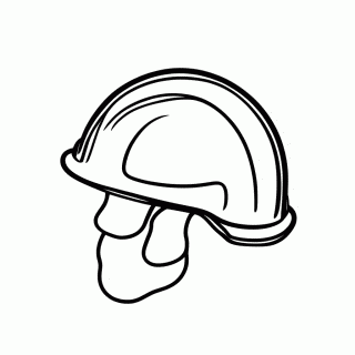 Capacete Vermelho para colorir