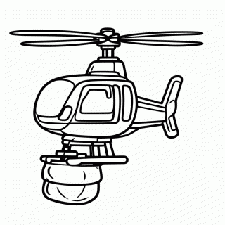 Helicoptero Bombeiro para colorir