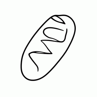 Baguete para colorir