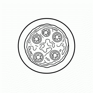 Pizza Italiana para colorir