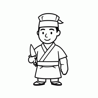 Sushi Chef para colorir