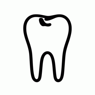Dente Com Carie para colorir