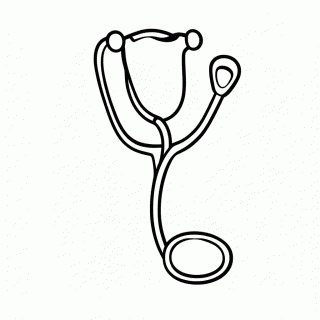 Estetoscopio — Médicos e Saúde para Colorir