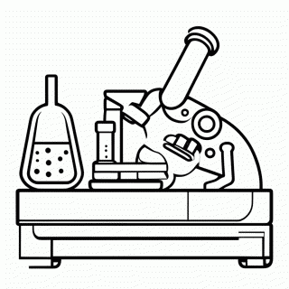 Laboratorio Quimico para colorir